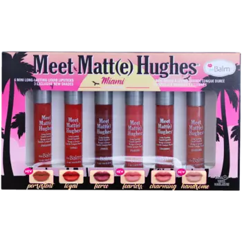 The Balm Meet Matt(e) Hughes Набор Майами: мини-жидкая помада, 6x1,2 мл