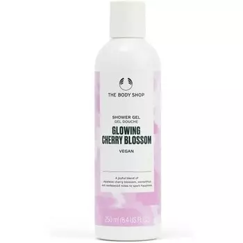 The Body Shop Гель для душа Glowing Cherry Blossom 250 мл Веганский сертифицированный продукт 92% натуральных ингредиентов Цветочный аромат Переработанная пластиковая бутылка