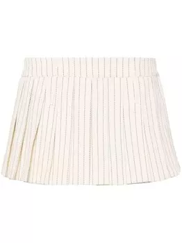 The Frankie Shop плиссированная мини-юбка Blake, нейтральный цвет