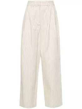 The Frankie Shop широкие брюки Ripley в тонкую полоску, нейтральный цвет