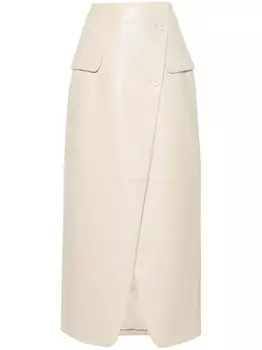 The Frankie Shop юбка макси Nan А-силуэта, нейтральный цвет
