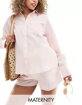 The Frolic Maternity - Raye - шорты в розово-белую полоску