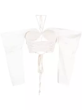 The Mannei блузка в технике кроше, нейтральный цвет