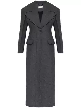 The Mannei однобортное пальто из смесовой шерсти, серый