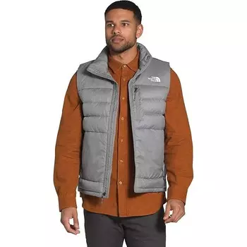 The North Face Aconagua 2 NF0A4R2FDYY Мужской серый пуховый жилет с молнией во всю длину XS NCL735, серый
