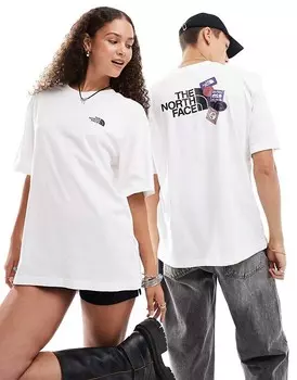 The North Face — Expedition — белая футболка оверсайз с наклейкой на спине — эксклюзивно на ASOS