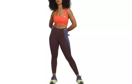 THE NORTH FACE Леггинсы женские, угольно-коричневые/пещерно-синие