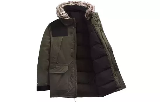 THE NORTH FACE Мужской пуховик, цвет Brown/Green