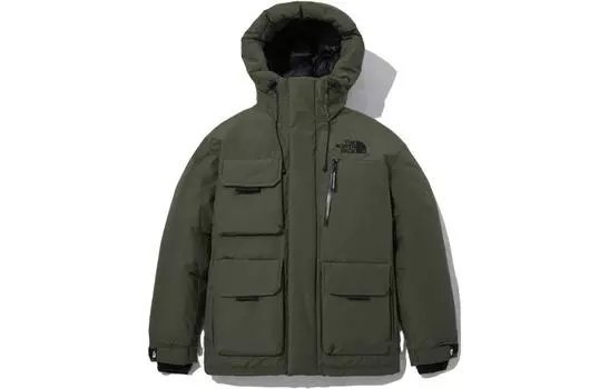 THE NORTH FACE Пуховик унисекс армейский зеленый