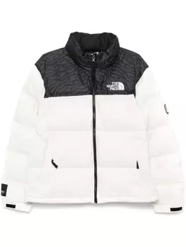 The North Face пуховик в стиле колор-блок, белый