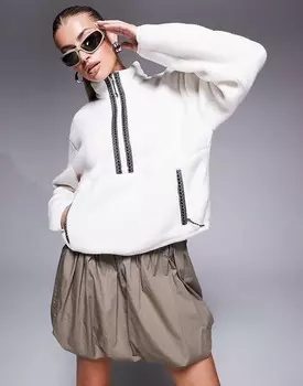 The North Face — Seven Summits Fleeski — толстая флисовая толстовка с воротником на молнии, цвет Off White