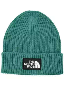 The North Face шапка-бини с манжетами и логотипом коробки, зеленый