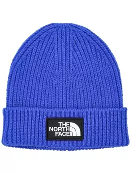 The North Face шапка-бини с манжетами и логотипом коробки, синий