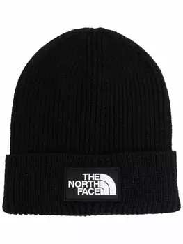 The North Face шапка бини в рубчик с нашивкой-логотипом, черный