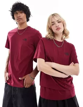 The North Face – Simple Dome – футболка цвета Burgunderrot с логотипом