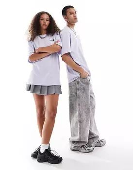 The North Face = Сиреневая футболка оверсайз с принтом Mountain Peak = на спине