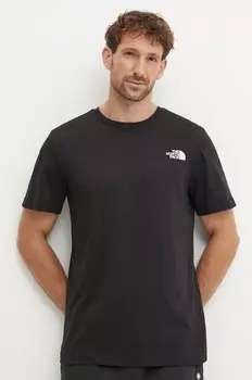 The North Face Tee Хлопковая футболка с топографическим рисунком, черный
