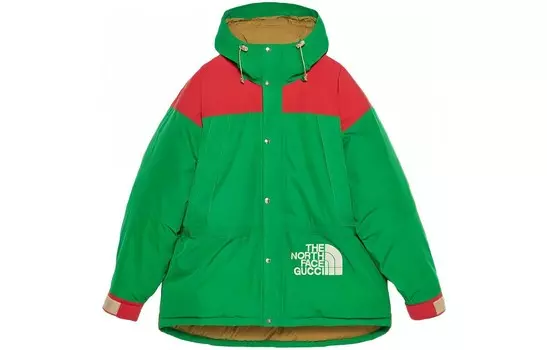 The North Face X The North Face пуховик мужской зеленый Gucci, зеленый