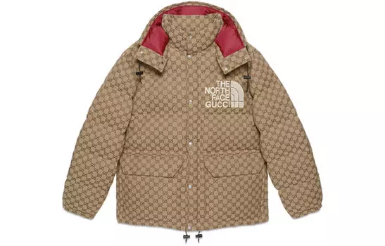 The North Face X The North Face пуховик мужской коричневый Gucci, коричневый