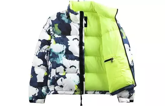 THE NORTH FACE Женский пуховик, цвет Blue with White Lettering