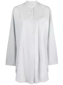 The Row шелковая рубашка с длинными рукавами, синий