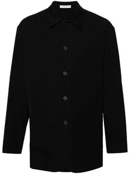 The Row шерстяная рубашка Casey, черный