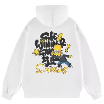 The Simpsons Толстовка унисекс «Симпсоны», Белый (на флисовой подкладке)