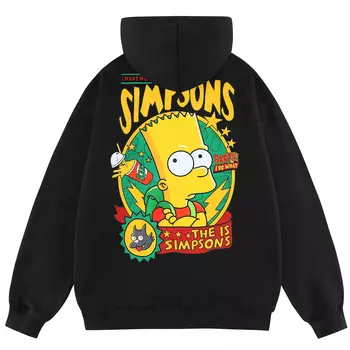 The Simpsons Толстовка унисекс «Симпсоны», Черный