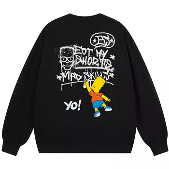 The Simpsons Толстовка унисекс «Симпсоны», Хаки (на флисовой подкладке)