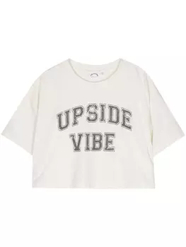 The Upside укороченная футболка с логотипом, белый