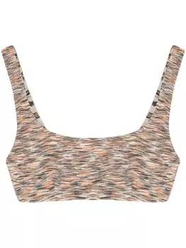 The Upside жаккардовый бюстгальтер с U-образным вырезом, коричневый