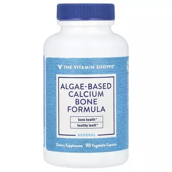 The Vitamin Shoppe, Формула для кальциевых костей на основе водорослей, 90 растительных капсул