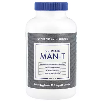 The Vitamin Shoppe, Men's Ultimate Man-T, 180 растительных капсул