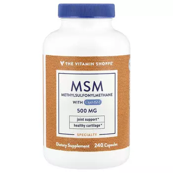 The Vitamin Shoppe, МСМ с OptiMSM, 500 мг, 240 капсул