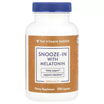 The Vitamin Shoppe, Snooze-In с мелатонином, 120 капсул