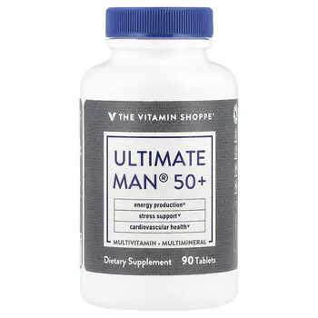 The Vitamin Shoppe, Ultimate Man 50+, мультивитамины и мультиминералы, 90 таблеток
