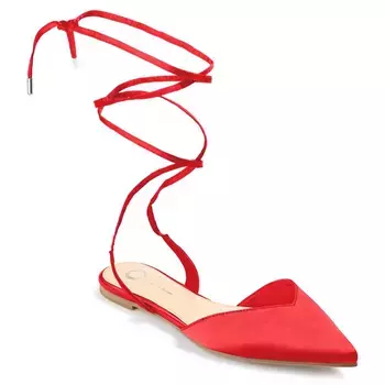 Theia с острым носком, плоский Journee, красный