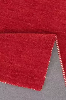 THEKO дорожка "Gabbeh Uni, ковер ручной работы, крапчатый, чистая шерсть, ручная работа", прямоугольный, ковровая дорожка, гостиная, прихожая, а также прямоугольная или круглая 70х240 см, красный