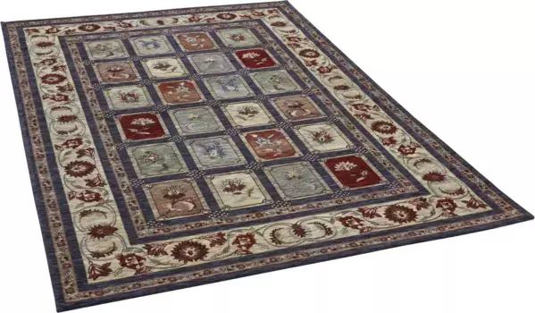 THEKO ковер "Carlucci", прямоугольный, для гостиной 60х90 см, синий