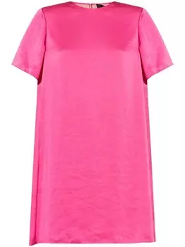 Theory атласное платье с коротким рукавом, розовый