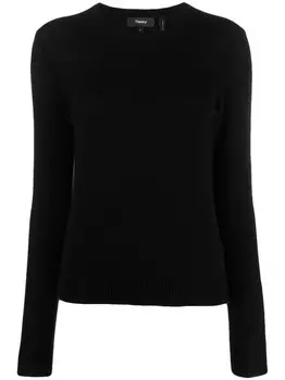 Theory кашемировый джемпер, черный