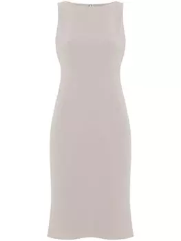 Theory креповое платье миди, серый