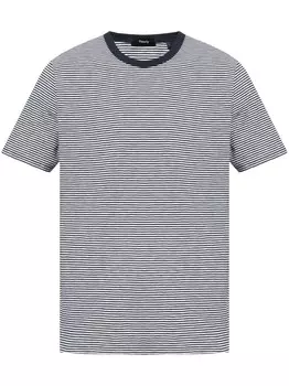 Theory полосатая хлопковая футболка, белый