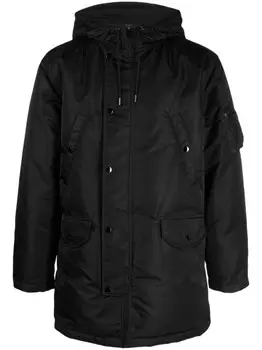 Theory пуховик с капюшоном, черный