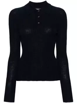 Theory рубашка поло в рубчик, синий