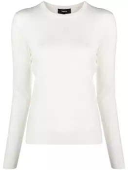 Theory шерстяной джемпер, белый