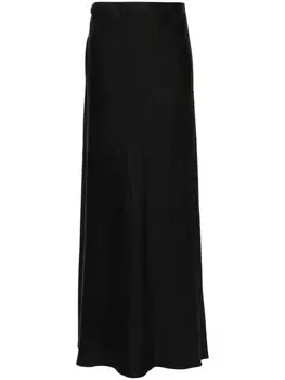 Theory юбка миди из смесового льна, черный