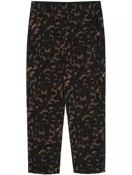 Theory укороченные брюки с принтом, черный