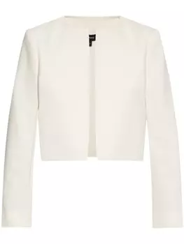 Theory укороченный жакет без воротника, белый
