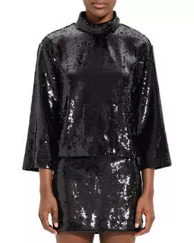 Theory Водолазка Топ, черный